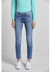 5-Pocket-Jeans Bugatti "Basic Essential", Damen, Gr. 46, Normalgr&ouml;&szlig;en, blau (hellblau), 81% Baumwolle, 9% Polyester, 6% Elastomultiester, 4% Elasthan, Jeans 5-Pocket-Jeans, mit Flexcity-Stretch