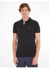 Poloshirt Tommy Jeans "TJM SLIM PLACKET POLO", Herren, Gr. L, schwarz, Obermaterial: 100% Baumwolle, Shirts Poloshirt