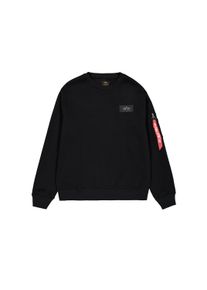 Sweater Alpha Industries "Backprint Sweatshirt", Herren, Gr. XL, schwarz, Obermaterial: 80% Baumwolle, 20% Polyester, regular fit, Sweatshirts Sweater
