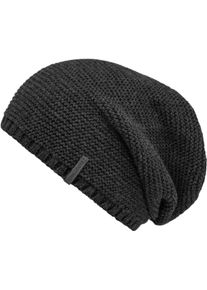 Beanie Chillouts "Keith Hat", Herren, grau (dunkelgrau melange), Strick, Kunstfaser, meliert, M&uuml;tzen Beanie, Strickm&uuml;tze im Oversize-Look, meliert, gef&uuml;ttert