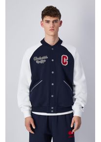 Sweatshirt Champion "Bomber Sweatshirt", Herren, Gr. M (48/50), nny, wht, wht, Obermaterial: 85% Baumwolle, 15% Polyester, Sweatshirts Sweatshirt