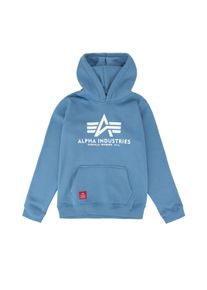 Hoodie Alpha Industries "Basic Hoodie BL K", Jungen, Gr. 8, blau (airforce blau), Obermaterial: 80% Baumwolle, 20% Polyester, regular fit, Sweatshirts Hoodie