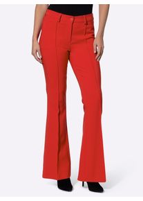 Webhose Heine, Damen, Gr. 46, Normalgr&ouml;&szlig;en, rot, 95% Polyester, 5% Elasthan, unifarben, Hosen Webhose