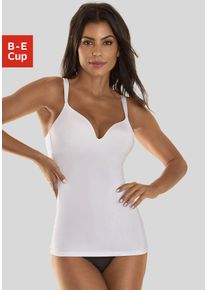 Schalen-BH-Hemd Nuance, Damen, Gr. 70, Cup B, wei&szlig;, Microtouch, Obermaterial: 63% Polyamid, 30% Elasthan, 7% Polyester, BHs Schalen-BH-Hemd, ohne B&uuml;gel mit 2 Tragevarianten