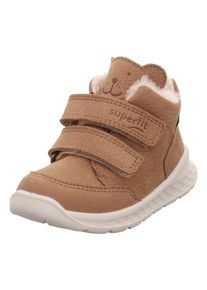 Lauflernschuh Superfit "BREEZE WMS: mittel", Jungen, Gr. 25, braun (hellbraun), Nubukleder, unifarben, Schuhe Lauflernschuh, Barfu&szlig;schuh mit zwei Klettverschl&uuml;ssen, Gr&ouml;&szlig;enschablone zum Download