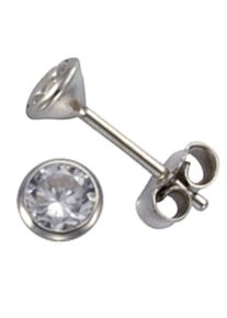 Paar Ohrstecker Firetti "Schmuck Geschenk Silber 925 Ohrschmuck Solit&auml;r" Gr. 2, silber (silberfarben, kristallwei&szlig;), Ohrringe, Damen, 2, Silber 925 (Sterlingsilber), Paar Ohrstecker, mit Zirkonia (synth.)