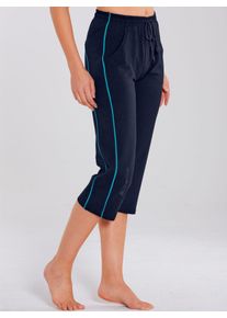 Sporthose Catamaran, Damen, Gr. 44/46, Normalgr&ouml;&szlig;en, bunt (marine, t&uuml;rkis), 92% Baumwolle, 8% Elasthan, gemustert, unifarben, 3/4-L&auml;nge, Hosen Sporthose