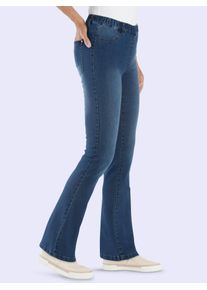 Bootcut-Jeans Classic Basics, Damen, Gr. 46, Normalgr&ouml;&szlig;en, blau (blau, stone, washed), 81% Baumwolle, 17% Polyester, 2% Elasthan, unifarben, lang, Jeans Bootcut-Jeans