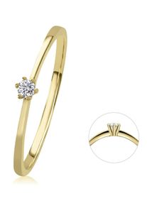 Diamantring ONE ELEMENT "0,05 ct Diamant Brillant Ring aus 585 Gelbgold" Gr. 59, gold, Fingerringe, Damen, 59,mit Brillant, Gelbgold 585, Diamantring