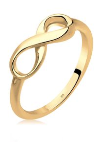 Silberring Elli "Ring Basic Infinity Unendlichkeit Zeichen 925 Silber" Gr. 52, gold, Fingerringe, Damen, 52, Silber 925 (Sterlingsilber), Silberring