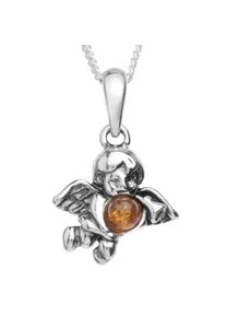 Kette mit Anh&auml;nger OSTSEE-SCHMUCK "- Engel - Silber 925/000 - Bernstein" Gr. 42, silber (silber 925, silberfarben, wei&szlig;), Schmuck_Sets, Damen, 42, Silber 925 (Sterlingsilber), Kette mit Anh&auml;nger