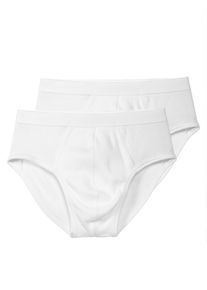 Slip Calida "Natural Benefit", Herren, Gr. XL (56), wei&szlig;, Single Jersey, Obermaterial: 100% Baumwolle, unifarben, normal, Unterhosen Slip, Pure Cotton, Feinripp-Qualit&auml;t, elastischer Bund, weich