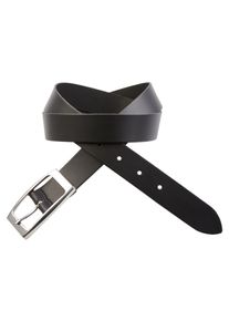 Lederg&uuml;rtel Laura Scott, Damen, Gr. 105, schwarz, Rindsleder, unifarben mit Farbeinsatz, G&uuml;rtel Lederg&uuml;rtel, f&uuml;r Damen im feminin zeitlosem Design - NEW - bis Gr.135