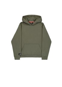 Hoodie Alpha Industries "Label Hoodie Backprint ", Herren, Gr. S, schwarz olive, Obermaterial: 80% Baumwolle, 20% Polyester, regular fit, Sweatshirts Hoodie