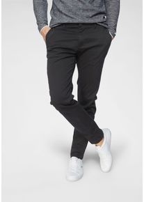 Jack & Jones Chinohose JACK & JONES "JJIMARCO mit Badge und hohem Tragekomfort", Herren, Gr. 36, L&auml;nge 34, schwarz, Obermaterial: 98% Baumwolle, 2% Elasthan, unifarben, schmal lang, Hosen Chinohose, unifarben, modisch, slim fit, Baumwollmischung