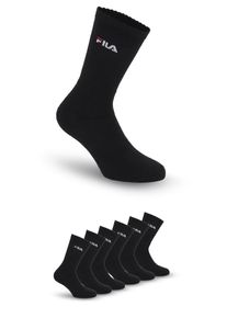 Sportsocken Fila "UNISEX CREW TENNIS FULL TERRY SOCKS", Herren, Gr. 35-38, schwarz, Baumwollmischung, unifarben, normal, Socken Sportsocken, mit eingestrickem Logo