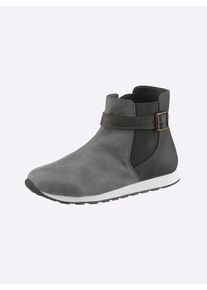 Stiefelette Heine, Damen, Gr. 40, grau (grau, anthrazit), Synthetik, Textil, Schuhe Stiefelette