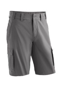 Cargobermudas Maier Sports "Fenit Short M", Herren, Gr. 56, Normalgr&ouml;&szlig;en, grau (mittelgrau), 100% Polyester, Hosen Cargobermudas, kurze Herren Wanderhose, moderne Outdoor-Bermuda, Trekkinghose