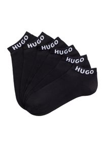 Freizeitsocken HUGO UNDERWEAR "3P AS UNI CC", Damen, Gr. 39-42, schwarz (schwarz 001), Baumwollmischung, unifarben, normal, Socken Freizeitsocken, mit Logostickerei