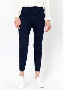 7/8-Jeggings soyaconcept "SC-NADIRA 1-B", Damen, Gr. 36, N-Gr, blau (navy), Denim/Jeans, Obermaterial: 69% Baumwolle, 28% Polyester, 3% Elasthan, unifarben, skinny fit kn&ouml;chelfrei, Hosen 7/8-Jeggings, mit Stretch