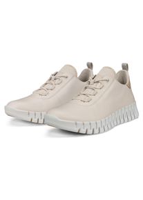 Slip-On Sneaker Ecco "GRUUV W", Damen, Gr. 42, beige, Leder, Schuhe Slip-On Sneaker, Freizeitschuh, Halbschuh, Slipper mit ergonomischer Fluidform Sohle