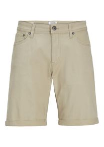 Jack & Jones PlusSize Shorts "JPSTRICK ORIGINAL SHORT PLS", Herren, Gr. 46 (6XL), N-Gr, beige (crockery), Web, Obermaterial: 98% Baumwolle, 2% Elasthan, JACK & JONES PLUSSIZE, unifarben, slim fit, Hosen Shorts