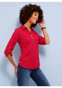 Schlupfbluse Classic Basics, Damen, Gr. 38, rot, 100% Polyester, unifarben, Blusen Schlupfbluse