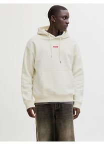 Jack & Jones Kapuzensweatshirt JACK & JONES "JCOCLUB BACKPRINT SWEAT HOOD", Herren, Gr. XS, sweet corn, angeraute Sweatware, Obermaterial: 60% Baumwolle, 40% Polyester, bedruckt, relaxed fit normal, Rundhals, Rippb&uuml;ndchen, Sweatshirts Kapuzensweatshirt, mit Print