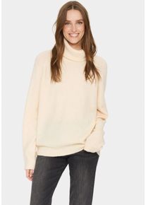 Rollkragenpullover Saint Tropez "GarbieSZ Rollneck", Damen, Gr. S, blau (ice melange), Strick, Obermaterial: 54% Polyester, 38% Polyamid, 5% Wolle, 3% Elasthan, meliert, Pullover Rollkragenpullover