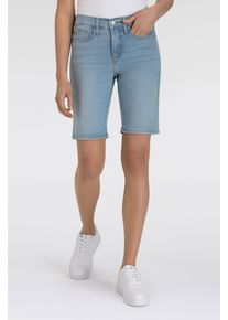 Levi's Shorts LEVI'S "SHAPING BERMUDA", Damen, Gr. 31, N-Gr, double duty short, Web, Obermaterial: 80% Baumwolle, 19% Polyester, 1% Elasthan, unifarben, regular fit kniefrei, Hosen Shorts, Sommerhose im Five-Pocket Style