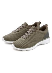 Sneaker Lascana "Turnschuhe", Damen, Gr. 42, gr&uuml;n (olivgr&uuml;n), Obermaterial: 100% Textilmaterial. Decksohle: 100% Textilmaterial. Futter: 100% Textilmaterial. Laufsohle: 100% Synthetik, unifarben, Basic, Schuhe Sneaker, Schn&uuml;rhalbschuh, Halbschuh, Freizeitschuh ultraleicht VEGAN, Topseller