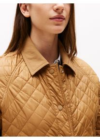 Steppmantel Tommy Hilfiger "PADDED NYLON REG QUILTED COAT", Damen, Gr. L (40), braun (hickory), Steppware, Obermaterial: 100% Polyamid, unifarben, regular fit h&uuml;ftbedeckend, M&auml;ntel Steppmantel, perfekt f&uuml;r die &Uuml;bergangszeit