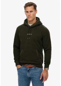 Kapuzensweatshirt Superdry "MICRO LOGO FLEECE HOOD", Herren, Gr. 3XL, surplus goods olive gr&uuml;n, angeraute Sweatware, Obermaterial: 100% Polyester, unifarben, loose fit, Rundhals, Rippb&uuml;ndchen, Sweatshirts Kapuzensweatshirt