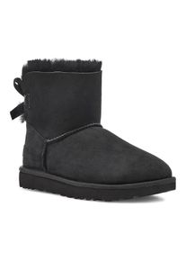 UGG Australia Schlupfboots UGG "Mini Bailey Bow 2", M&auml;dchen, Gr. 8 (39), schwarz, Obermaterial: 100% Lammfell. Decksohle: 100% Lammfell. Laufsohle: 100% EVA/Kautschuk, unifarben, Schuhe Schlupfboots, Schlupfboots