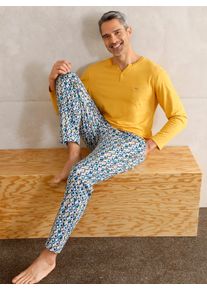 w&auml;schepur Schlafhose W&Auml;SCHEPUR, Herren, Gr. 44/46, Normalgr&ouml;&szlig;en, gr&uuml;n (dunkelblau, gr&uuml;n, bedruckt), 100% Baumwolle, gemustert, mehrfarbig, Hosen Schlafhose