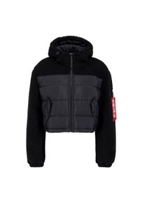 Winterjacke Alpha Industries "Teddy Puffer W", Damen, Gr. XL, schwarz, Obermaterial: 100% Polyester; Futter: 100% Polyester; F&uuml;llung: 100% Polyester, Jacken Winterjacke