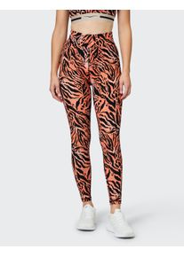 Leggings Venice Beach "TIGHTS KEEVA", Damen, Gr. S (38), N-Gr, orange (aop tiger_am), Obermaterial: 72% Polyamid, 28% Elasthan, Hosen Leggings