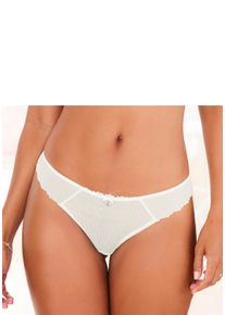 String Vivance, Damen, Gr. 44/46, beige (creme), Spitze, Obermaterial: 90% Polyamid, 10% Elasthan, Unterhosen String, aus Netzspitze in transparenter Optik