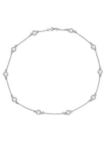 Silberkette AILORIA "Halskette Silberkristall LAVANDE", Damen, silber, Halsketten Silberkette