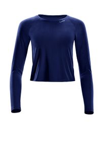 Langarmshirt WINSHAPE "AET119LS", Damen, Gr. XL, blau (dunkelblau), 85% Polyester, 15% Elasthan, Rundhals, Shirts Langarmshirt, Cropped Functional Light and Soft
