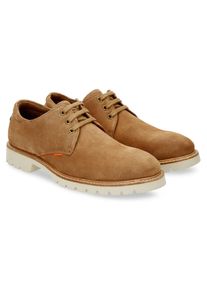 Schn&uuml;rschuh Panama Jack "Gadner", Herren, Gr. 42, braun (hellbraun), Veloursleder, Schuhe Schn&uuml;rschuh, Halbschuh, Schn&uuml;rer, Casual-Sneaker mit Blockabsatz