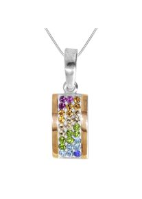 Kette mit Anh&auml;nger OSTSEE-SCHMUCK "- Christina - Silber 925/000 & Gold 585/000 - Schmuckstein" Gr. 42, silber (silber 925, silberfarben, wei&szlig;), Schmuck_Sets, Damen, 42, Silber 925 (Sterlingsilber), Kette mit Anh&auml;nger