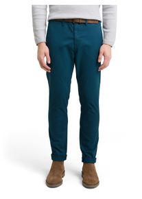 Chinohose Tom Tailor Denim, Herren, Gr. 29, L&auml;nge 30, deep pond gr&uuml;n, Web, Obermaterial: 97% Baumwolle, 3% Elasthan. Futter: 100% Baumwolle, unifarben, slim fit kn&ouml;chellang, Hosen Chinohose, mit G&uuml;rtel
