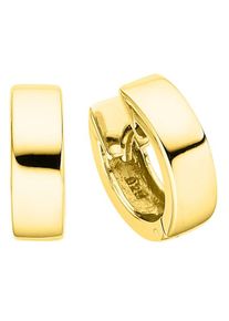 Paar Creolen Bruno Banani "Schmuck Geschenk Silber 925 Ohrschmuck Ohrringe", gold (gelbgoldfarben), Ohrringe, Damen, 13,2mm, Silber 925 (Sterlingsilber), Paar Creolen