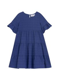 Sommerkleid DANAMADE "DANAMADE Dresses DELODIE", M&auml;dchen, Gr. 146, EURO, blau (royal blau), Oberstoff: 98%Polyester 2%Elasthan / Futter: 100% Baumwolle, Kleider Sommerkleid
