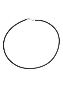 Halsreif OSTSEE-SCHMUCK "- Kautschuk 3,0 mm - Kautschuk -" Gr. 42, schwarz (schwarz, silber 925), Halsketten, Damen, 42, Kautschuk, Halsreif