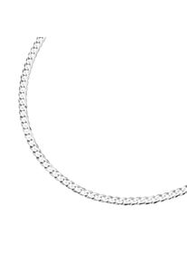 Panzerkette Smart Jewel "Kette Panzerkette diamantiert, massiv, Silber 925" Gr. 45, silber, Halsketten, Damen, 45, Silber 925 (Sterlingsilber), Panzerkette