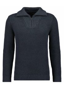 Rundhalspullover Ragman, Herren, Gr. 54, grau (asphalt, 018), Strick, 100% Baumwolle, ohne Ausschnitt, Pullover Rundhalspullover