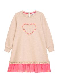 Sweatkleid DANAMADE "DANAMADE Dresses DLEXY", M&auml;dchen, Gr. 92, EURO, cr&egrave;me, Obermaterial: 60% Baumwolle, 40% Polyester. R&uuml;sche: 100% Polyester, Kleider Sweatkleid