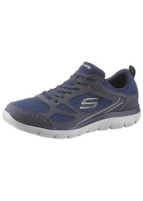 Sneaker Skechers "Summits-South Rim", Herren, Gr. 45, blau, Leder, Textil, Schuhe Sneaker, Freizeitschuh, Halbschuh, Schn&uuml;rschuh im modernen Materialmix, Topseller
